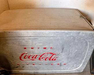 Vintage Large Aluminum Coca Cola Soda Cooler 