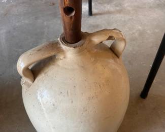 Antique Stoneware Double Handle Jug 