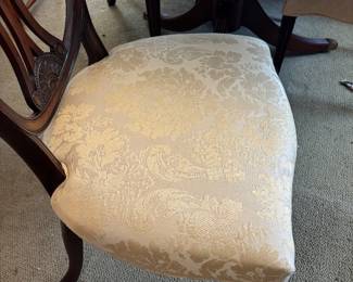 8 fabric upholstered chairs