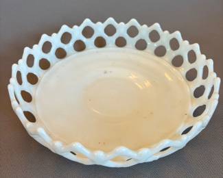 Milk glass dish