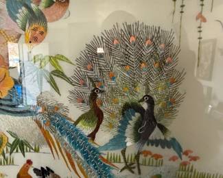 Silk tapestry art.