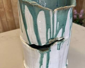 Art pottery flower pot.