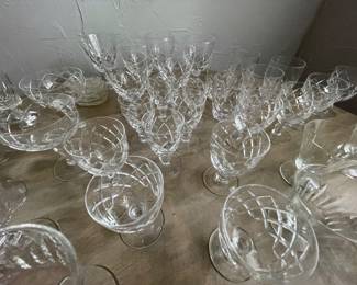 fine crystal & cut glass wine glasses, goblets, etc.