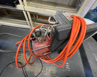 one of two working air compressors