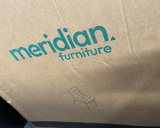 7 New In Box Meridian accent chairs, suitable for reception