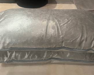 pair of king shams. pillows are down filled.