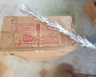Vintage Peco 91 Branch aluminum Christmas tree. In original box! What a rare find is this!
