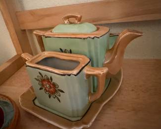 Japan lustreware tea set (missing sugar lid)