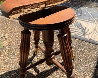 Half-Price! half a piano stool, crystal ball and claw feet