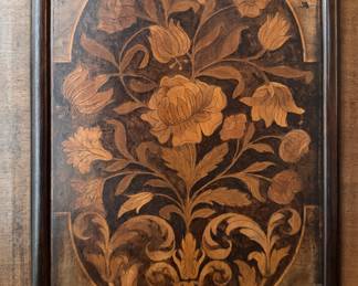 English Jacobean Grandfather Clock with Marquetry. Measures 20" W x 10" D x 85" H. Photo 2 of 5. 