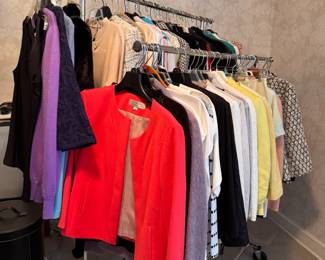 Racks of Designer Clothing in Sizes S - 2XL. Brands Include Carlise, Theory, Ralph Lauren, Chanel, Hermes, Brooks Brothers, Vince, Cynthia Rowley, Rachel Zoe, & More! Shoes in Sizes 6 - 8. Photo 2 of 4. 