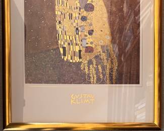 "The Kiss" Framed Print by Gustav Klimt. Measures 20" W x 24" H Overall. Photo 2 of 2. 