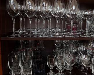 Crystal Stemware and Glassware. 