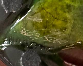 "Frogman," Limited Edition Bronze Frog Signed by Artist Tim Cotterill.  Measures 4" W x 4" L. Photo 2 of 2.  