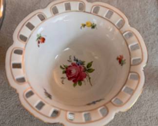 Dresden Von Schierholz Porcelain Footed Pedestal Compote. Measures 8" H x 8" D. Photo 2 of 3. 