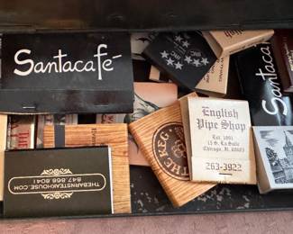 Vintage Crumb Caddy Filled with Matchbooks. Photo 2 of 2. 