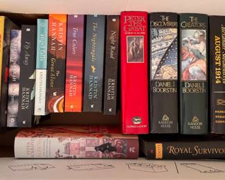 Books Including "The Discoverers" & "The Creators" by Daniel Boorstin, "Myself as Witness," by James Goldman and Several Kristin Hannah Books, etc. 