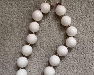 White Bead Necklace. 