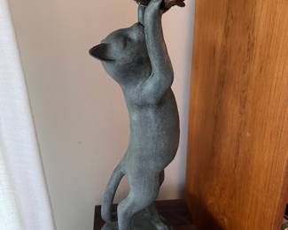 Curious Cat Garden Sculpture. Measures 22" H. Photo 1 of 3. 