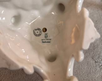 Dresden Von Schierholz Porcelain Footed Pedestal Compote. Measures 8" H x 8" D. Photo 3 of 3. 