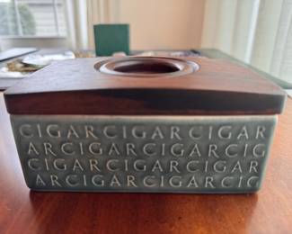 Lidded Porcelain Cigar Box. Photo 1 of 3. 