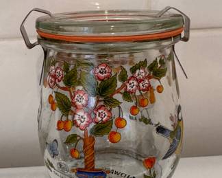 Vintage French Glass Canisters. Photo 2 of 2. 