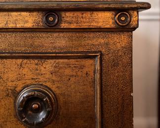 Spanish Inspired Wood Coffer Decorated by G. Borst of the "National Academy of Fine Arts," Amsterdam Holland. Measures 45" W x 22" D x 25" H. Photo 2 of 6. 
