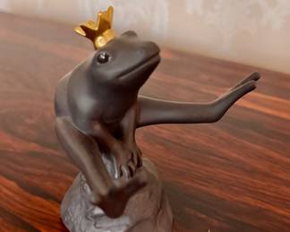 Royal Copenhagen "Frog Prince" with Gold Crown. Photo 1 of 2. 