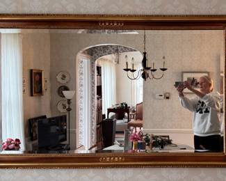 Gilt Wood Mirror. Measures 60" W x 36" H. Photo 1 of 4. 