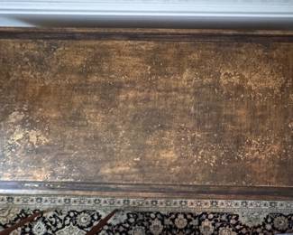 Spanish Inspired Wood Coffer Decorated by G. Borst of the "National Academy of Fine Arts," Amsterdam Holland. Measures 45" W x 22" D x 25" H. Photo 5 of 6. 