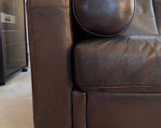 Premium Danish Leather Sofa. Measures 80" W x 36" D. Photo 2 of 3. 