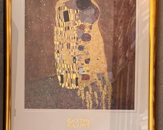 "The Kiss" Framed Print by Gustav Klimt. Measures 20" W x 24" H Overall. Photo 1 of 2. 
