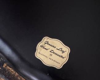 Hand-Painted Wood Tray Signed By Artist. Measures 15" x 14" W. Photo 3 of 3.