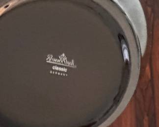 Rosenthal Matte & Gloss Black Porcelain Embossed Vase. Measures 9" H and 9.5" W at Widest. Photo 3 of 3. 