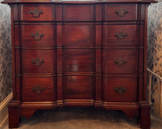 Chippendale Style Block Front Chest of Drawers. Measures 36" W x 22" D x 30" H. Photo 1 of 2