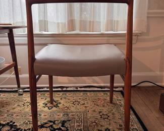 Set of 6 Mid-Century Rosewood Dining Chairs with Leather Upholstery in the Style of Johannes Andersen. Each Measures 19' W x 16" D with 17" Seat Height. Photo 4 of 4. 