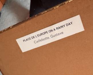 Framed "Place De l'Europe On A Rainy Day," Print Gustave Caillebotte. Photo 2 of 2. 