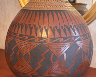 Mata Ortiz Pottery Jar Signed by Artist Coyo Silveira. Measures 10" W x 10" D. Photo 1 of 2. 