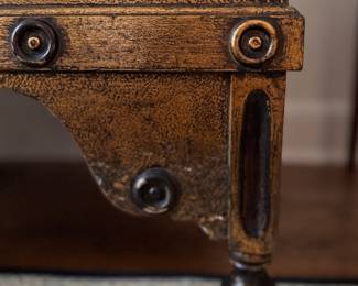 Spanish Inspired Wood Coffer Decorated by G. Borst of the "National Academy of Fine Arts," Amsterdam Holland. Measures 45" W x 22" D x 25" H. Photo 3 of 6. 