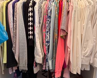 Racks of Designer Clothing in Sizes S - 2XL. Brands Include Carlise, Theory, Ralph Lauren, Chanel, Hermes, Brooks Brothers, Vince, Cynthia Rowley, Rachel Zoe, & More! Shoes in Sizes 6 - 8. Photo 4 of 4. 