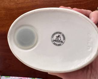 Vintage Porcelain Duet Cigarette Ashtray. Photo 2 of 2. 