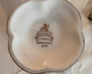 Pickard Gold Vase. Measures 3" x 3" x 6" H. Photo 2 of 2. 