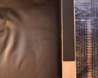 Pair of Marshall Fields-Sourced Bison Leather and Chrome Club Chairs In STYLE of Milo Baughman. Each Measures 29" W x 34" D. Photo 3 of 5. 