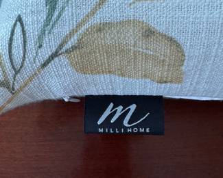Milli Home Floral Lumbar Pillow with Velvet Back. Photo 3 of 3. 