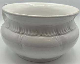 Antique Admiral Ironstone Porcelain Handled Chamber Pot