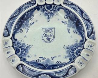 Vintage Delft Blue Philips Norelco Ashtray