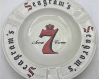 Vintage Johann Haviland Seagram's Seven Crown Ceramic Ashtray