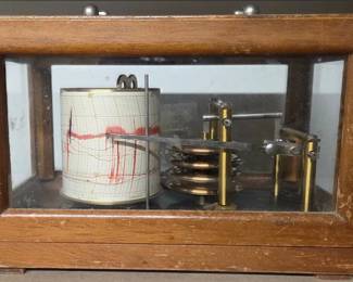 Antique Barograph in Wooden Case NAUDET-7802
