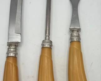 Vintage Bakelite Handled Washington Forge Carving Set