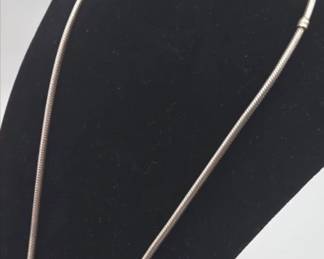 Pandora 925 Sterling Silver Necklace with 5 925 Pandora Beads